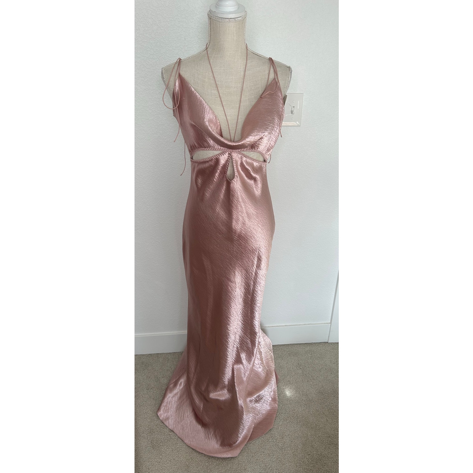 Anna October Women's Hilary Pink Maxi Liquid Dress - M — image 2 of 8